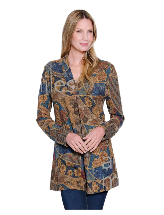 Ali Miles Knit Pop-Over Tunic