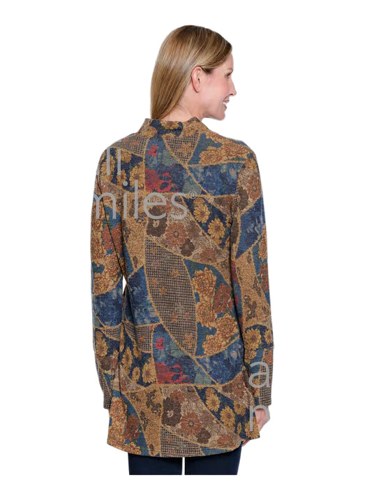 Ali Miles Knit Pop-Over Tunic