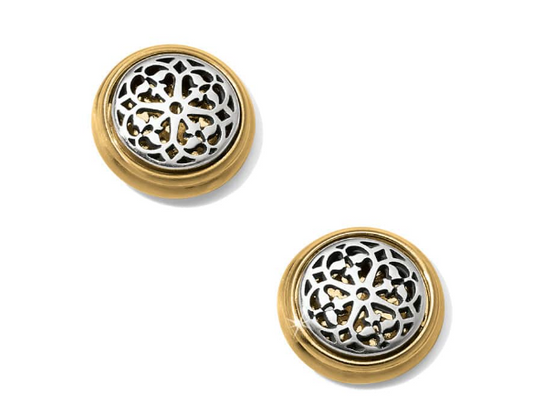 Ferrara Two Tone Post Earrings