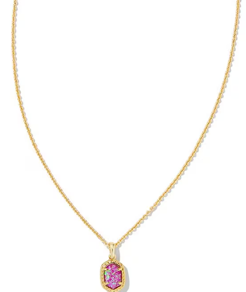 Daphne Gold Framed Short Pendant Necklace