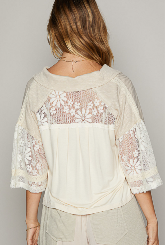 The Judit Crochet Sleeve Blouse