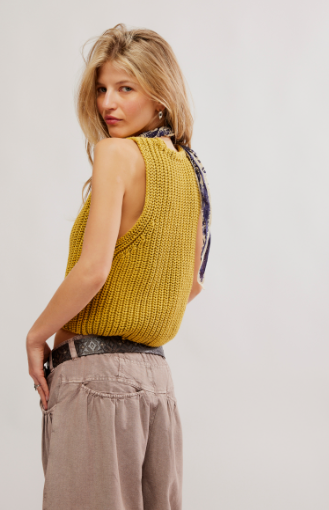 Close To Me Vest - Mustard Gold