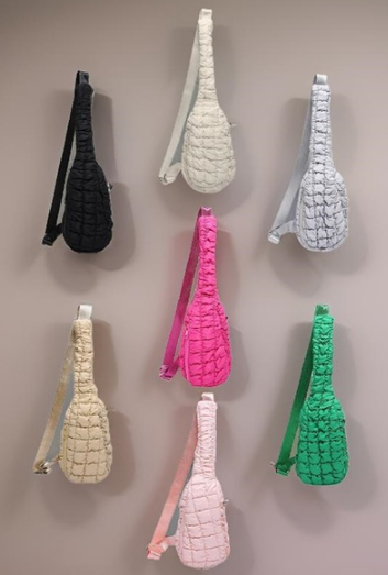 Quilted Puffy Crossbody Sling Bag