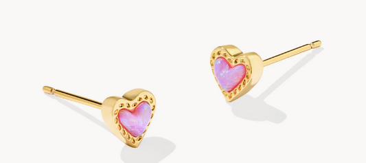 Mini Ari Heart Gold Stud Earrings