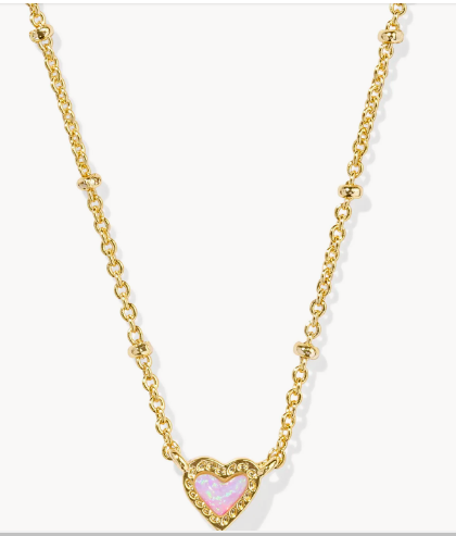 Mini Ari Heart Gold Satellite Short Pendant Necklace