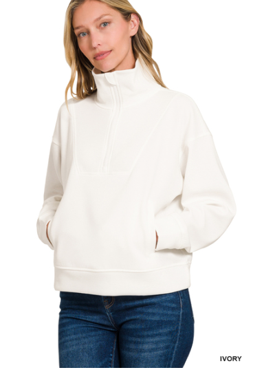 Scuba half zip pullover