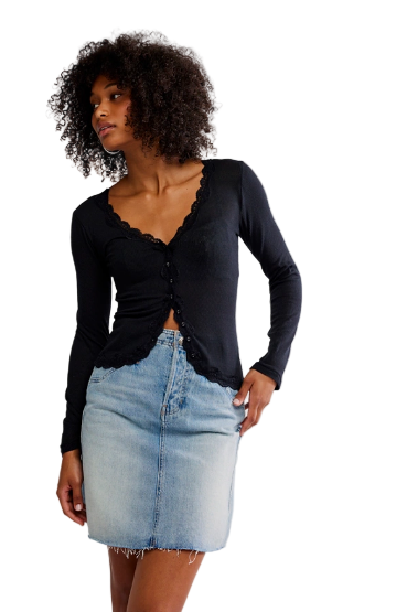 BIG LOVE CARDI - black