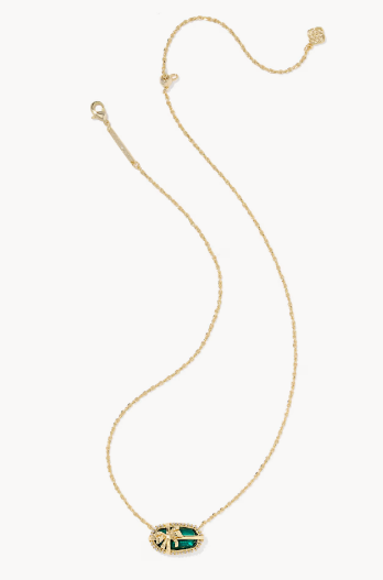 Elisa Bow Gold Short Pendant Necklace