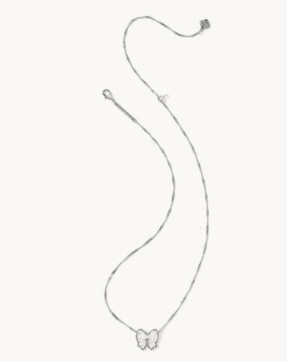 Haley Bow Silver Short Pendant Necklace