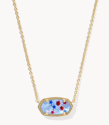 Elisa Gold Short Pendant Necklace