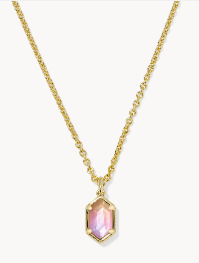Hallie Gold Short Pendant Necklace