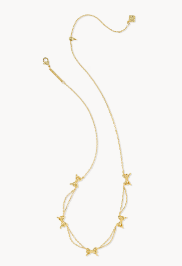 Bow Gold Strand Necklace