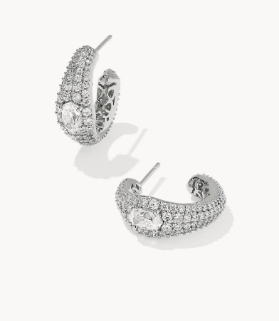 Bella Silver Hoop Earrings