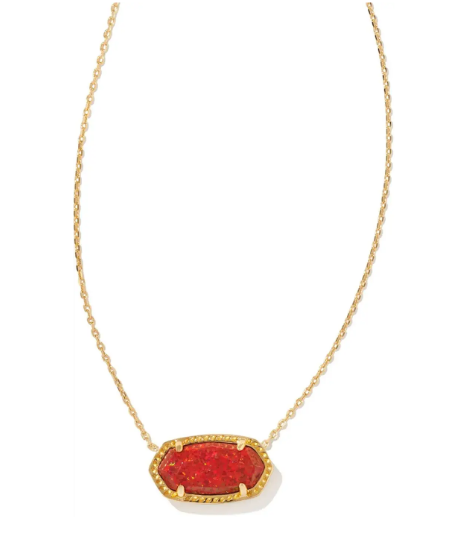 Elisa Pendant Necklace - Sparkle Red