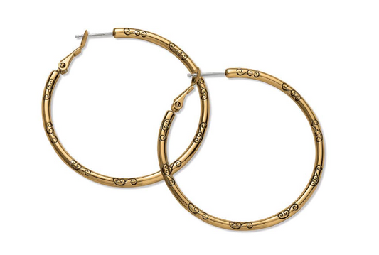 Large Hoop Charm Earrings