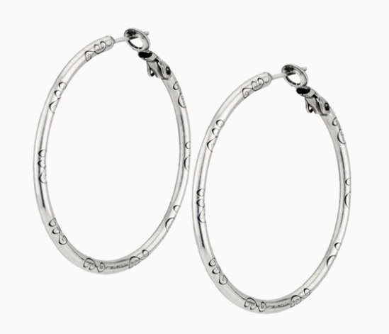 Large Hoop Charm Earrings