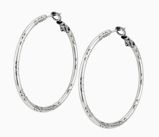Large Hoop Charm Earrings