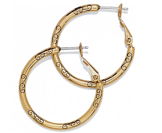 Small Hoop Charm Earrings