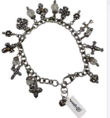 One Cross Charm Bracelet