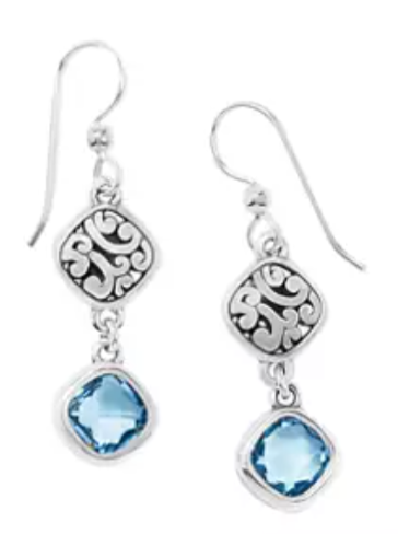 Elora Gems Sky French Wire Earrings