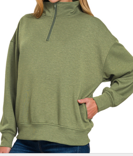 Scuba half zip pullover - multiple colors
