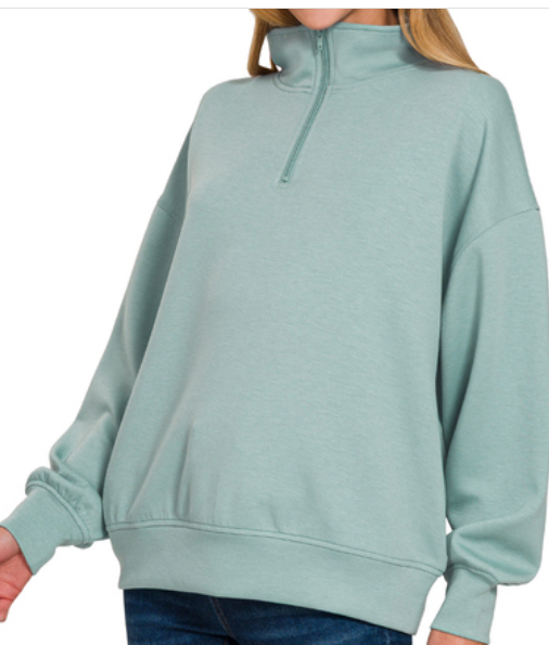 Scuba half zip pullover - multiple colors