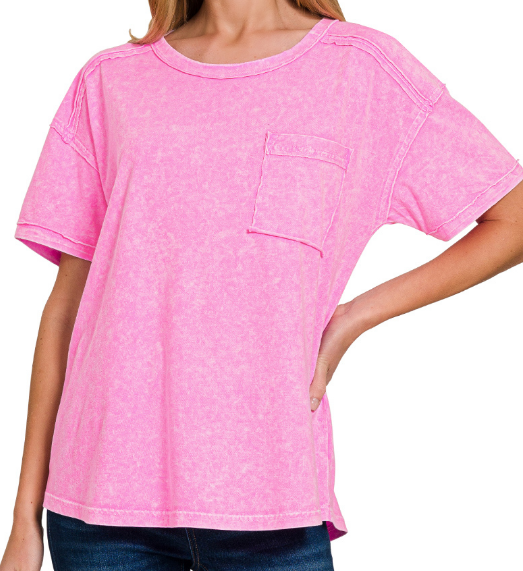 Halo snow washed round neck t-shirts