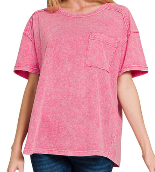 Halo snow washed round neck t-shirts