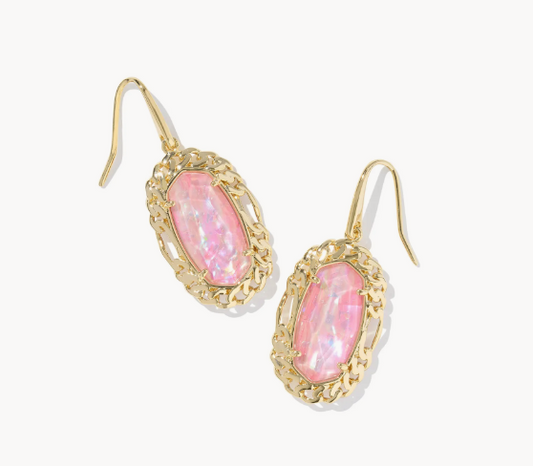 Dani Gold Figaro Frame Drop Earrings
