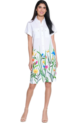 Floral Print Shirt Dress