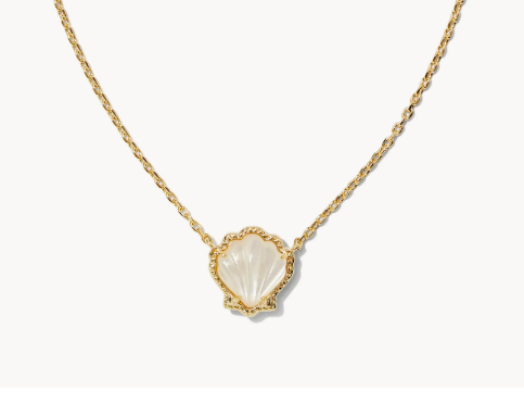 Brynne Shell Gold Short Pendant Necklace