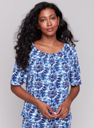 Printed Off-The-Shoulder Top
