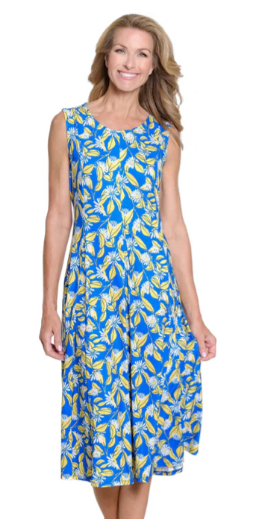 Print Slub Knit Dress