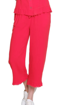 Ruffle Hem Crop Pant