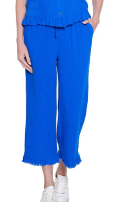 Ruffle Hem Crop Pant