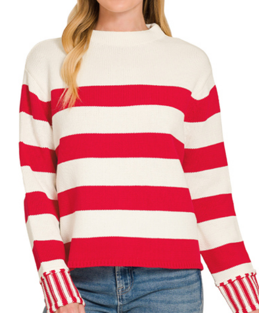 Classic Stripe Cuff Sweater
