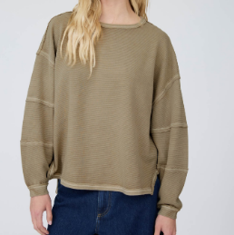 Exposed Seam Relaxed Knit Top