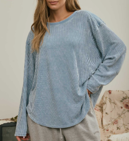 Textured Relaxed Fit Knit Top