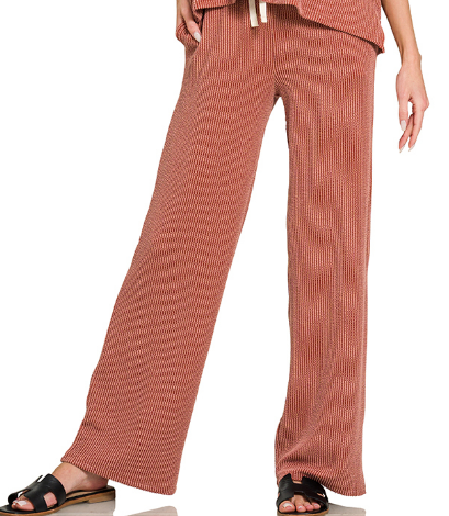 Relaxed Ribbed Pants