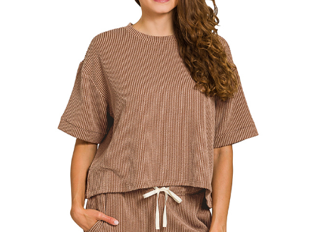 Ribbed Short Sleeve