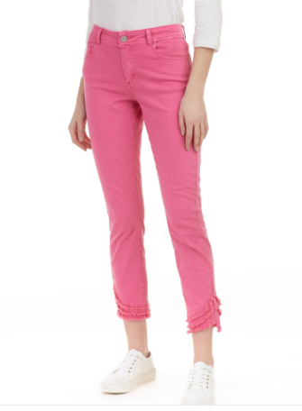 Pink Pants Triple Frayed Bottom