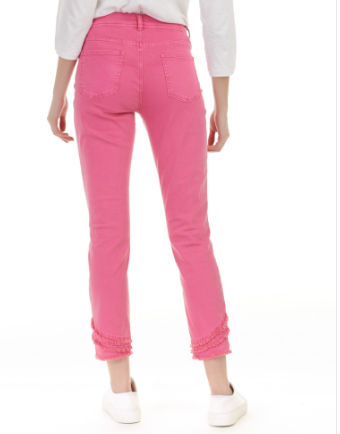 Pink Pants Triple Frayed Bottom