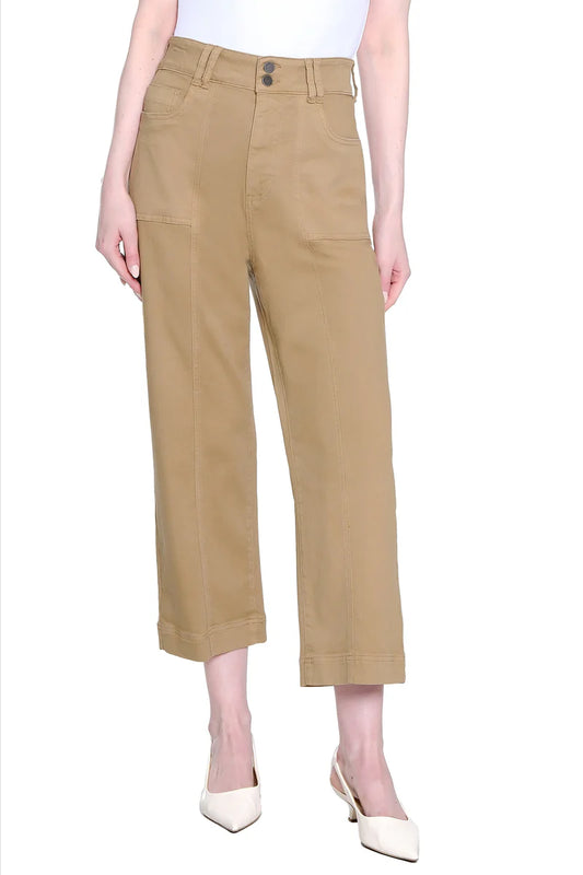 Tru Luxe Twill Crop Pant - Bronze
