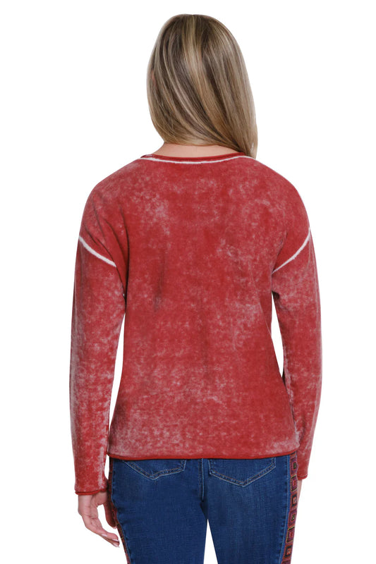 Tru Luxe Button Front Cardigan - Brick