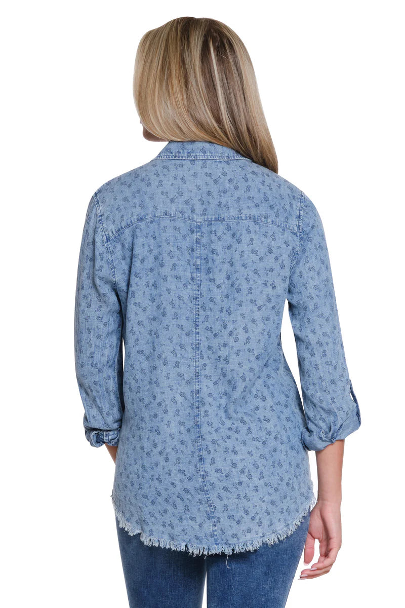 Tru Luxe Shadow Pocket Shirt - Chambray