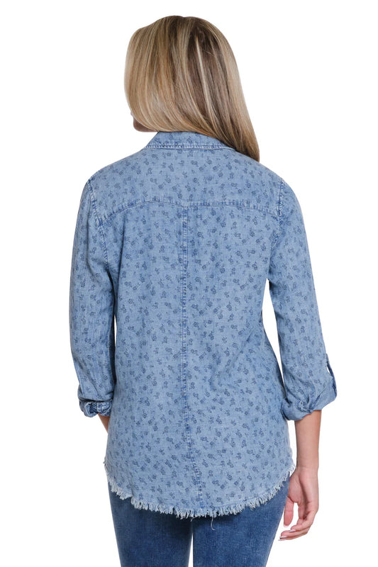 Tru Luxe Shadow Pocket Shirt - Chambray