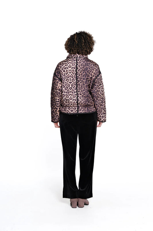 Animal Print Quilted Jacket - Neutral Animal Print