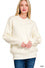 Wide neckband drop shoulder sweater