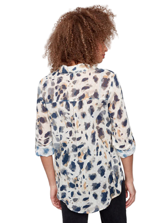 Charlie B Printed Button-Up Blouse - Animal
