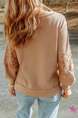 Apricot Lace Long Sleeve